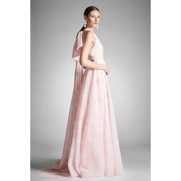Sachin + Babi Dresses & Skirts - Sachin & Babi Avril Gown Pink Floral Halter Maxi Dress Size 8